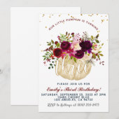 Pumpkin - Uitnodiging Derde verjaardag (Voorkant / Achterkant)