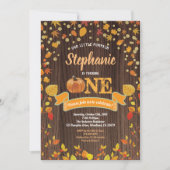 Pumpkin uitnodiging voor de eerste verjaardag. Rus (Voorkant)