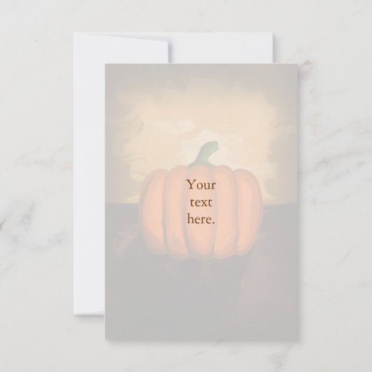 Pumpkin-verfuitnodigingen Kaart (Achterkant)