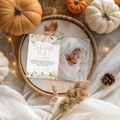 Pumpkin Verjaardag Foto Dank u kaart