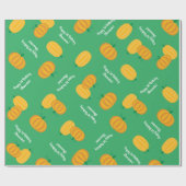 Pumpkin verjaardagsfeestje Kinder Cadeaupapier (Vlak)