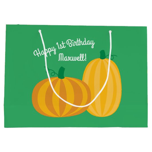Pumpkin verjaardagsfeestje Kinder Groot Cadeauzakje (Achterkant)