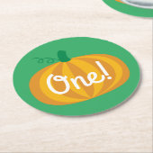 Pumpkin verjaardagsfeestje Kinder Ronde Kartonnen Onderzetter (Gebogen)