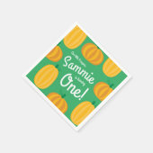 Pumpkin verjaardagsfeestje Kinder Servet (Hoek)