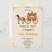 Pumpkin-verjaardagsuitnodiging Kaart (Voorkant / Achterkant)