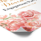 Pumpkin Verloving Herfst in Love Party Welcome Sig Poster (Hoek)