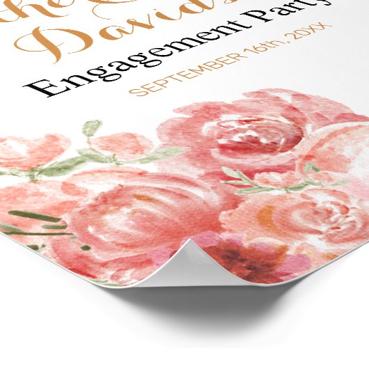 Pumpkin Verloving Herfst in Love Party Welcome Sig Poster (Hoek)