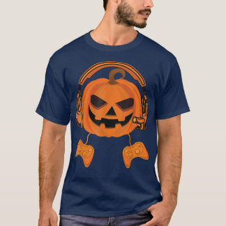 Pumpkin-videospelcontroller, een echte gamer t-shirt