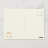 Pumpkin Vine Autumn Herfst Thanksgiving lijst op m Briefkaart (Achterkant)