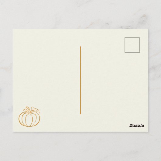 Pumpkin Vine Autumn Herfst Thanksgiving lijst op m Briefkaart (Achterkant)