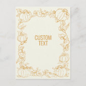 Pumpkin Vine Autumn Herfst Thanksgiving lijst op m Briefkaart (Voorkant)