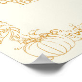 Pumpkin Vine Autumn Herfst Thanksgiving lijst op m Poster (Hoek)