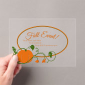 Pumpkin Vines Acryl Uitnodiging (Insitu (Draagbaar))