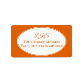 Pumpkin Vines Floral Address Etiket (Voorkant)