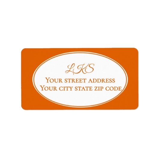 Pumpkin Vines Floral Address Etiket (Voorkant)