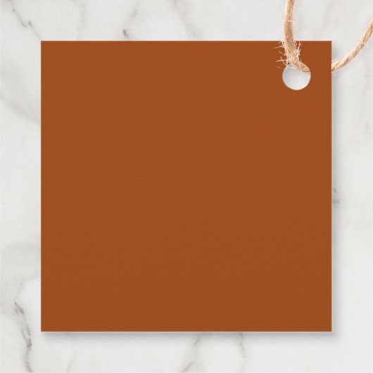 Pumpkin Vines Monogram Weddenschap Bedankjes Labels (Achterkant)