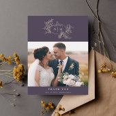 Pumpkin Vines Monogram Weddenschap Bedankt kaarten