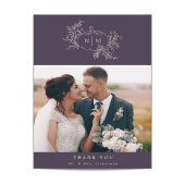 Pumpkin Vines Monogram Weddenschap Bedankt kaarten