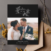 Pumpkin Vines Monogram Weddenschap Bedankt kaarten