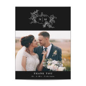 Pumpkin Vines Monogram Weddenschap Bedankt kaarten