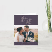 Pumpkin Vines Monogram Weddenschap Bedankt kaarten (Voorkant)