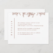 Pumpkin Vines Monogram Weddenschap Informatiekaartje (Voorkant / Achterkant)