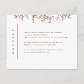 Pumpkin Vines Monogram Weddenschap Informatiekaartje (Voorkant)