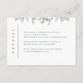 Pumpkin Vines Monogram Weddenschap Informatiekaartje (Voorkant)