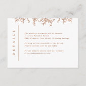 Pumpkin Vines Monogram Weddenschap Informatiekaartje (Voorkant)