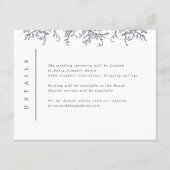 Pumpkin Vines Monogram Weddenschap Informatiekaartje (Voorkant)