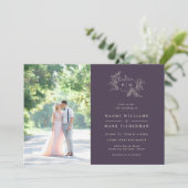 Pumpkin Vines Monogram Weddenschap Kaart (Staand voorkant)