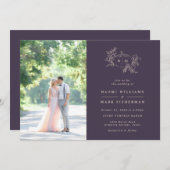 Pumpkin Vines Monogram Weddenschap Kaart (Voorkant / Achterkant)