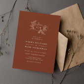 Pumpkin Vines Monogram Weddenschap Kaart