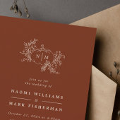 Pumpkin Vines Monogram Weddenschap Kaart