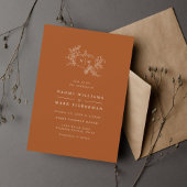 Pumpkin Vines Monogram Weddenschap Kaart