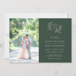 Pumpkin Vines Monogram Weddenschap Kaart