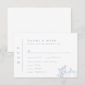 Pumpkin Vines Monogram Weddenschap RSVP Kaartje (Voorkant / Achterkant)