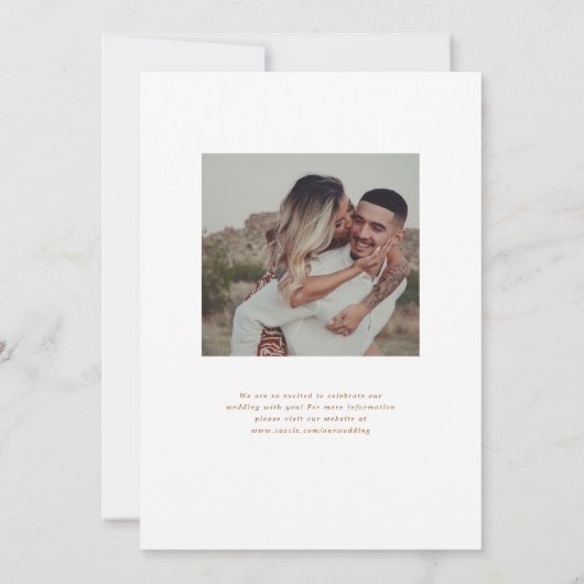 Pumpkin Vines Monogram Weddenschap Save The Date (Achterkant)