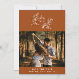 Pumpkin Vines Monogram Weddenschap Save The Date