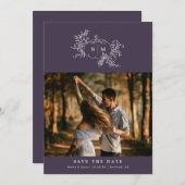 Pumpkin Vines Monogram Weddenschap Save The Date (Voorkant / Achterkant)