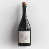 Pumpkin Vines Monogram Weddenschap Sparkling Wijnetiket