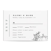 Pumpkin Vines Monogram Wedding RSVP Kaart