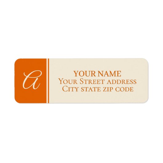 Pumpkin Vines Retour Address Label (Voorkant)