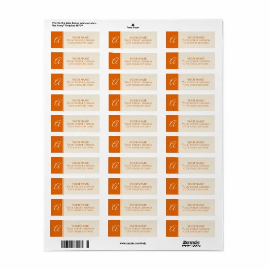 Pumpkin Vines Retour Address Label (Full Sheet)