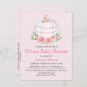 Pumpkin Virtual Baby shower Invitation Briefkaart (Voorkant / Achterkant)