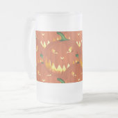 Pumpkin voor Halloween... Matglas Bierpul (Voorkant links)