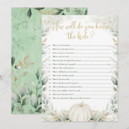 Pumpkin Vrijgezellenfeest Game Hoe goed je weet ho