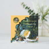 PUMPKIN, VRUCHTEN EN Thanksgiving VAN GLASSWARE Kaart (Staand voorkant)