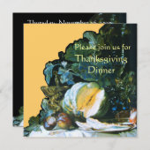 PUMPKIN, VRUCHTEN EN Thanksgiving VAN GLASSWARE Kaart (Voorkant / Achterkant)