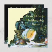 PUMPKIN, VRUCHTEN EN Thanksgiving VAN GLASSWARE Kaart (Voorkant / Achterkant)